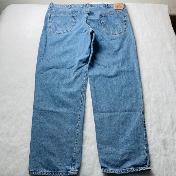 Levi's 550 Mens Denim Blue High Rise Relaxed Fit Straight Jeans Size W46xL34 - Picture 2 of 11